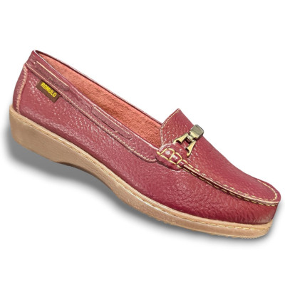 Romulo Casual Cuero Vino Mujer Ref 3658